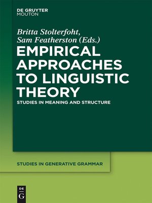 cover image of Empirical Approaches to Linguistic Theory